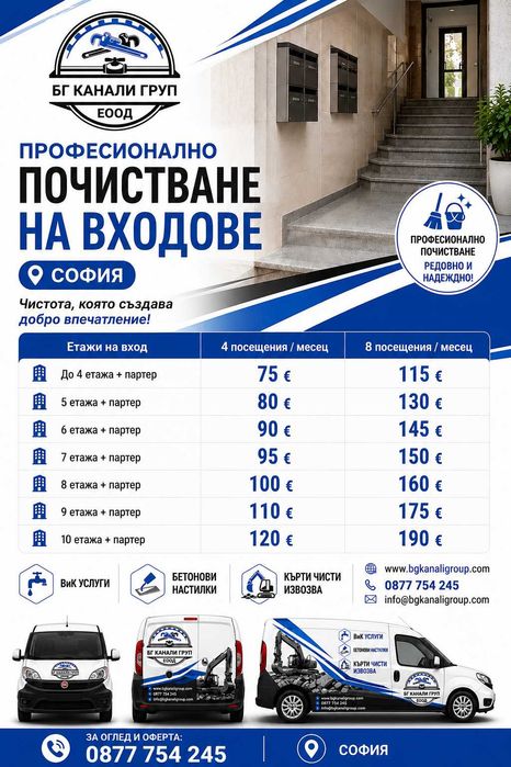 Почистване на входове и общи части