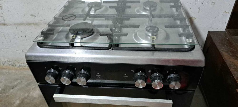 Aragaz BEKO FSM52330NAO, 4 arzatoare, Gaz + Electric, L 50 cm, Grill