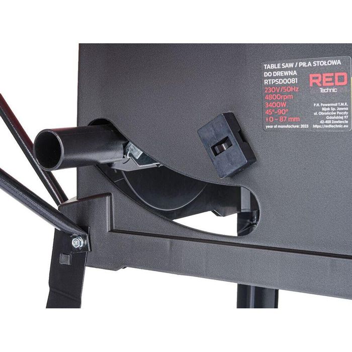 Fierastrau cu masa, 3400W, 0-45 (grade), 4800 Rpm, Red Technic