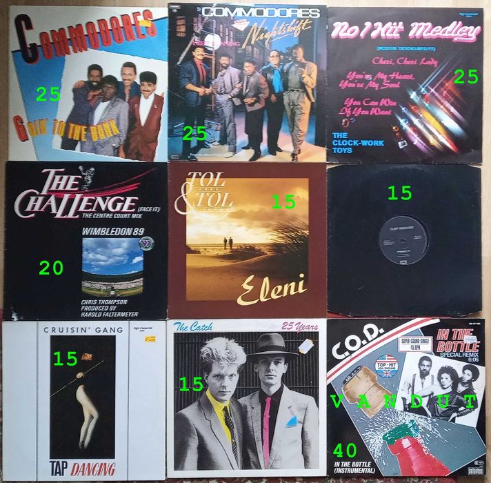 discuri vinil maxi-singles, albume LP si singles 7" / 45rpm