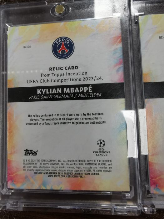 Kylian Mbappe Relic card topps / Килиан Мбапе реликва топс карта
