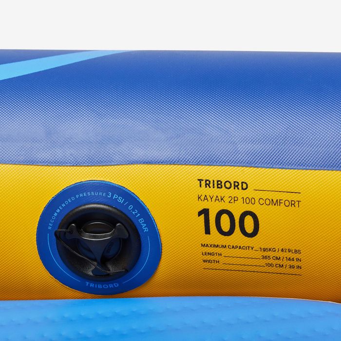 Caiac-canoe gonflabil pentru plimbări 1-2 - produs resigilat Decathlon