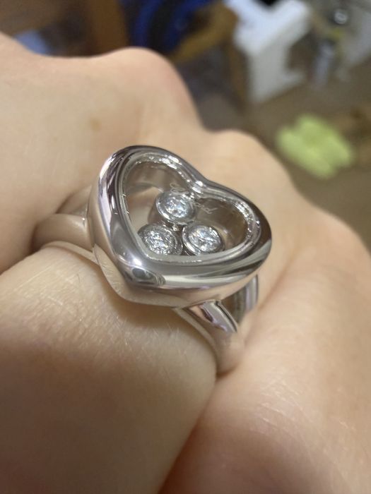 Пръстен нов chopard Happy hearts