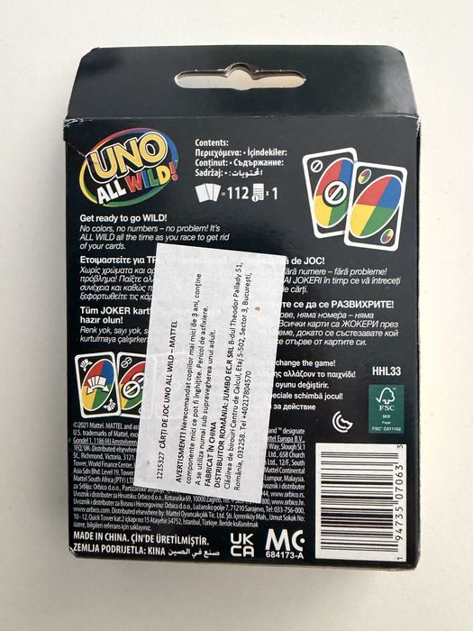 Joc de cărți Uno All Wild