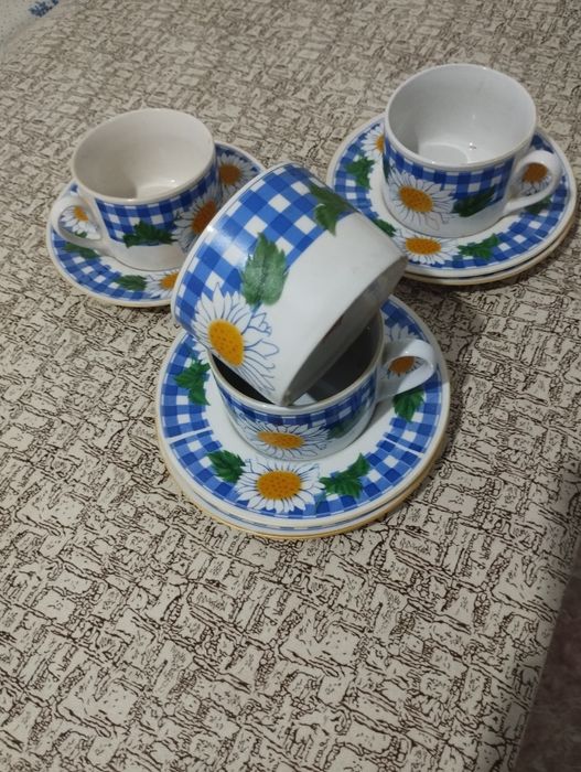 Чайный набор блюдце и бокал