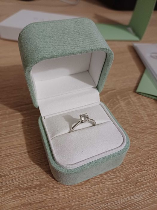 Inel de logodna aur alb cu diamant, Craiova