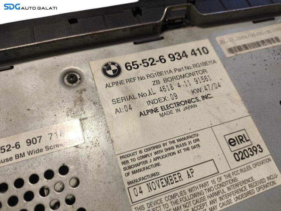 Unitate Radio Navi Navigatie BMW Seria 3 E46 1997 - 2005 Cod 6934410 (Prezinta Pixeli Morti Ultima Poza) [LS0322]