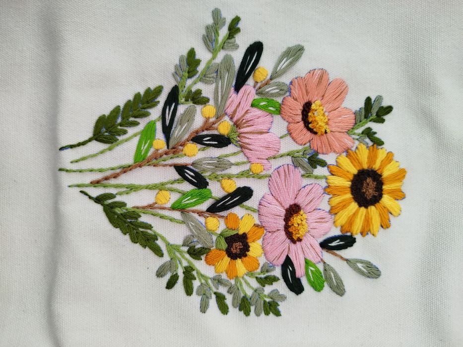 Geantă brodată manual