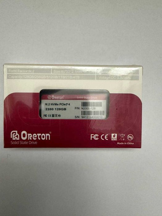 Oreton 128GB M.2 NVMe PCIe SSD — Нов | Oreton N2000