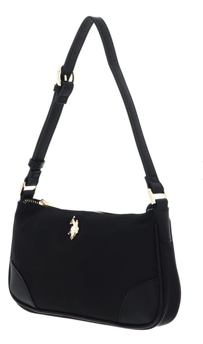 U.S POLO ASSN, Geanta Hobo Medie Houston, Neagră, M