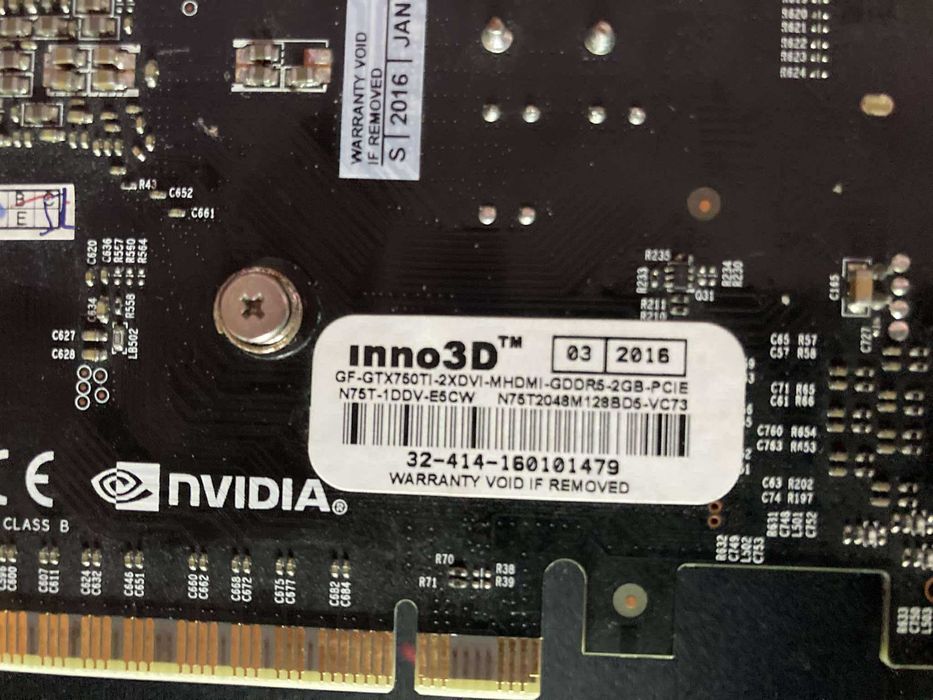 Видео карта NVIDIA Ge FORCE GTX 750TI