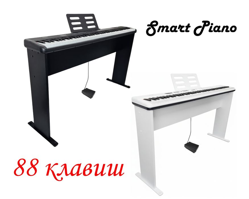 Новинка  цифровое пианино, Smart Piano SP88-037, чёрное, белое, 88 кл