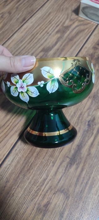 Фруктовница зелёная лепка Чехия