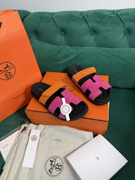 Papuci Hermes piele naturala 100% Full Box colectie noua