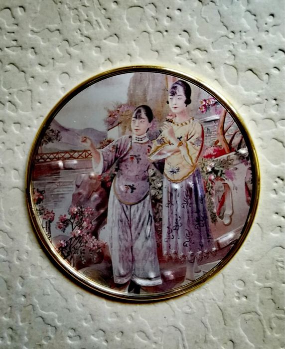 Картина арт украшение миниатюра литография 24 кт златен лист 4бр.