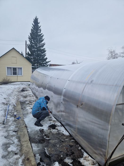 Теплица установка ремонмонт.