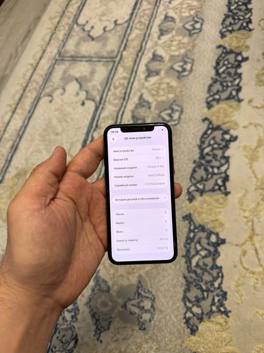 Apple Iphone 11 Pro 64GB Black Original Igravoy Holati Ideal Korpus