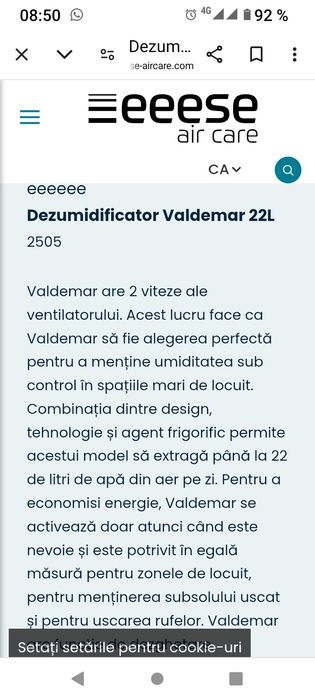 vând dezumificator cu compresor, ideal pt cafou