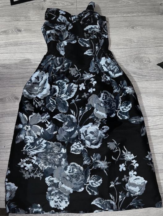 Rochie inflorata bleumarin