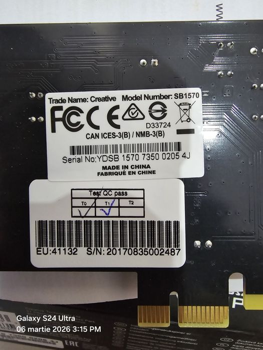 Placă de sunet Creative Sound Blaster Audigy Fx – 5.1 PCIe –  Nouă