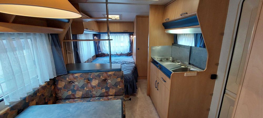 Rulota HOBBY 440 cu pat matrimonial ,dus ,garantie-avem 12 rulote in stoc vanzare pe baza de factura