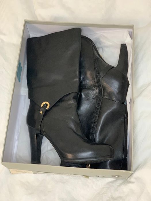 Сапожки кожаные осенние