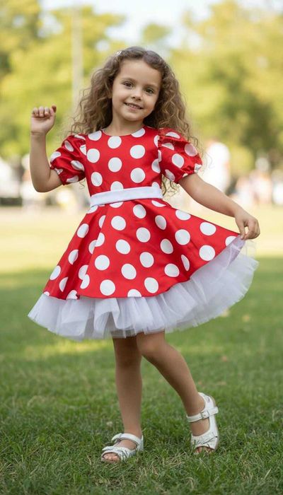 Платье для девочки 3–6 лет в ретро стиле. в Горошек