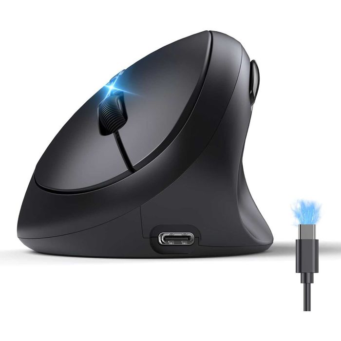 TECKNET Bluetooth и 2.4GHz-безжична ергономична оптична компютърна мишка
