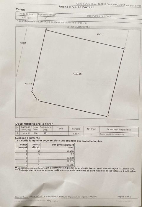 TEREN CASA GIROC 591 mp (P+1E+M) super oferta!
