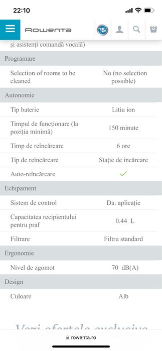 Aspirator robot Rowenta