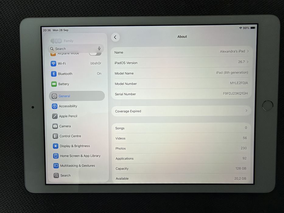 Ipad 8th gen 128 GB