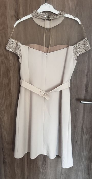 Официални бежова и лилава рокля Arogans и Lucy – къси , размер L