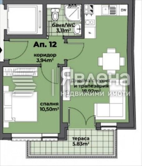 Продава се Двустаен апартамент в Варна, Аспарухово - 60 кв.м за 1492 €/кв.м - Снимка #2