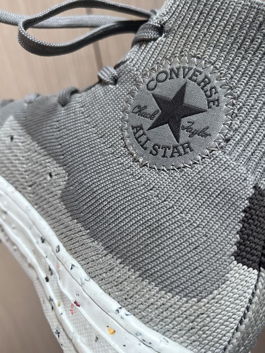 Converse Chuck Taylor, teniși All Star, 'Crater', înalți, gri
