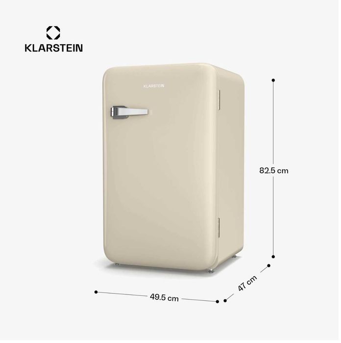 Mini frigider Klarstein Audrey Evo 49.5cm 95L, crem