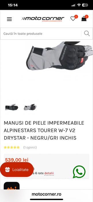 Alpinestars Tourer W-7 V2 Drystar manusi moto