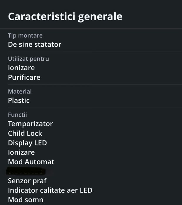 Purificator aer Star Light