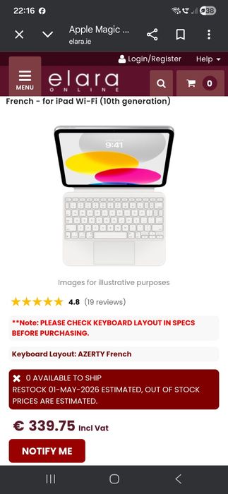 Tastatura aple noua