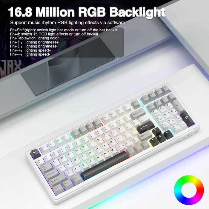 Механична клавиатура AULA F99 Wireless 99 Keys RGB
