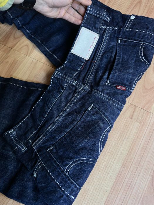 Pantaloni jeans denim pants Levis Redwire baggy white stitch dark wash