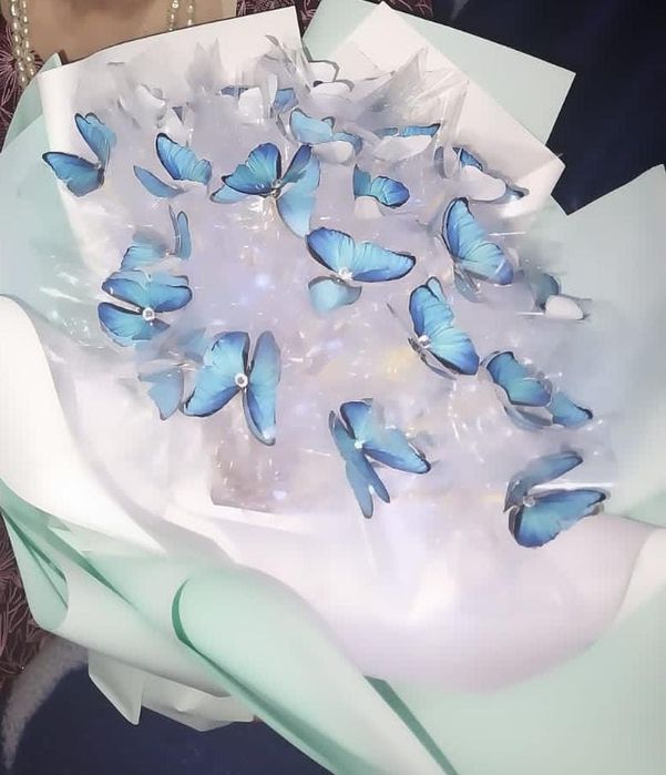 Букет из атласных лент