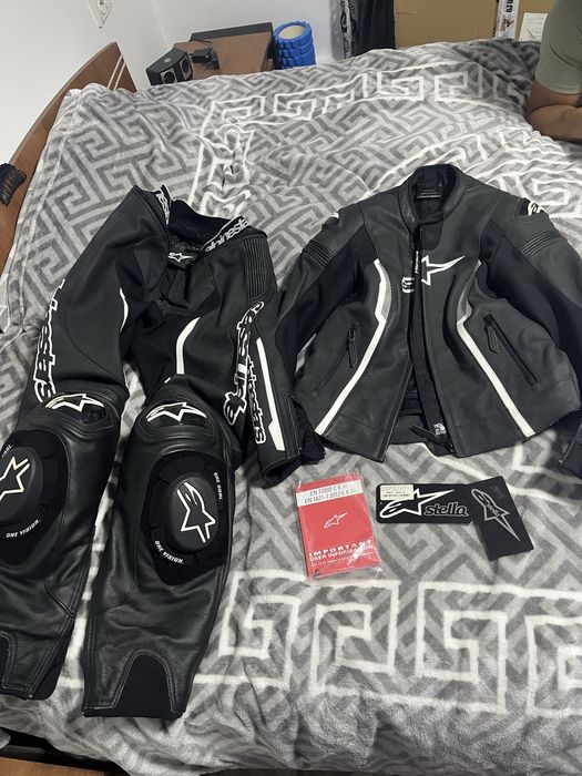 Vand costum moto Alpinestars Stella Missile V2 Negru/Alb – marime 42 (dama)