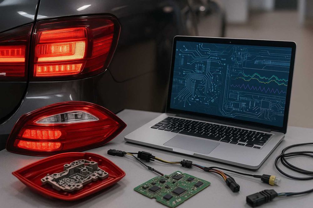 Адаптация на задни светлини стопове САЩ/Канада към европейски стандарт