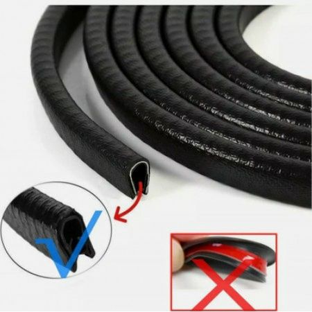 Rolă Cheder Inserție Metalică Negru 5M /Protecție Uși Auto