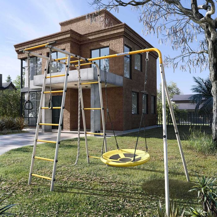 Уличный детский комплекс Romana Лесная Поляна (качели гнездо)