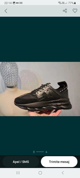 Versace chain  negru full reaction verificare colet