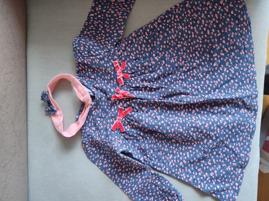 Платья для девочки, нарядная джинсовая рубашка