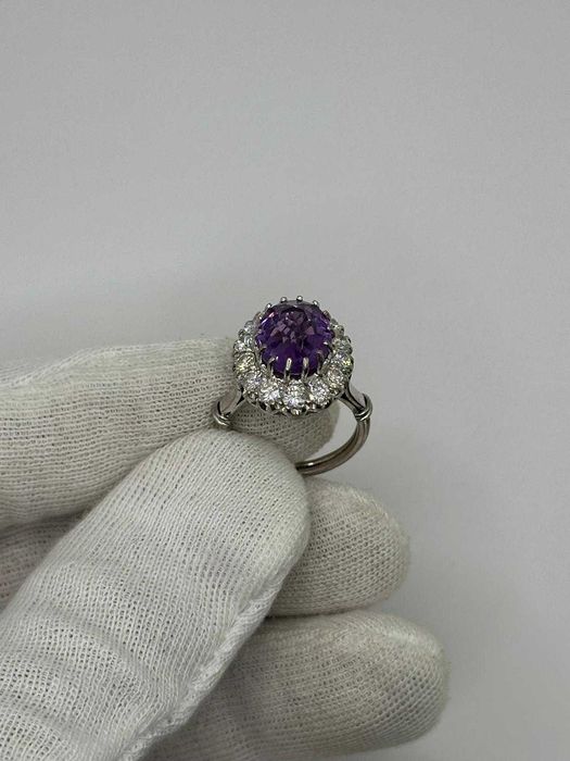 INEL PLATINA 950 + AMETIST = 4CT + 14 DIAMANTE = 1.50CT - G - VS1 !