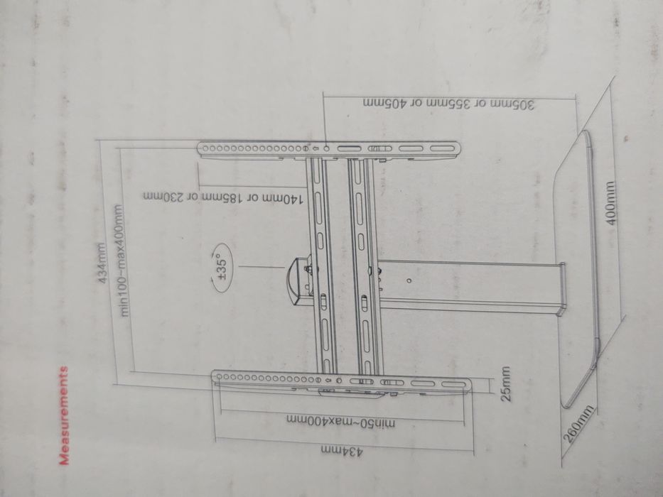Suport TV de camera / monitor, fara gauri in perete, One for all, max