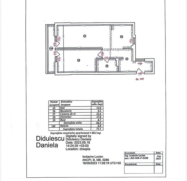 2 Camere | My Place Residence | 71 mp | Mobilat si Utilat | Parcare Su